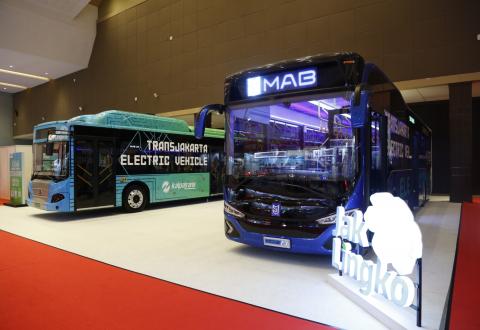 Electric buses at Busworld Southeast Asia 2019
